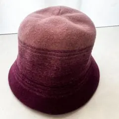 グラデーションカラー バケットハット ウールフェルト 帽子 新品