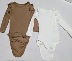 9-12M H&M オーガニックコットン ロンパース 2色セット