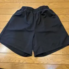 黒ショートパンツ ゴム入りウエスト 短パン