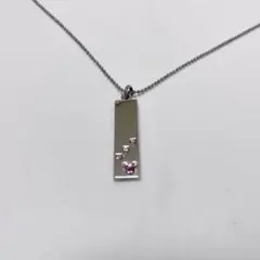 ディズニー ネックレス ミッキーマウス ピンク シルバー