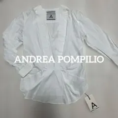 ANDREA POMPILIO プリーツシャツ