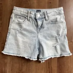 ギャップキッズ 130 140 デニム ショートパンツ ダメージジーンズ