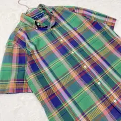 ラルフローレン Ralfh Lauren マドラスチェックシャツ Mサイズ
