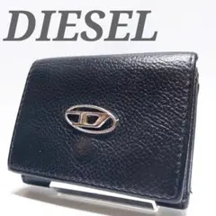 DIESEL ディーゼル 三つ折り財布 ウォレット レザー ブラック Dロゴ