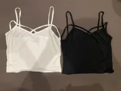 SHEIN キャミソール ホワイト ブラック 2セット