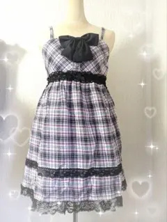 試着のみ ＴＲＡＬＡＬＡ トゥララ ゴスロリ チェック柄 ワンピース