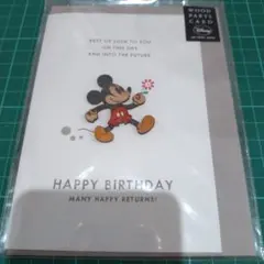 Disney ミッキーマウス ウッドパーツバースデーカード