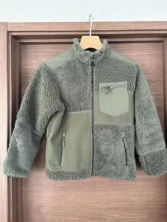 ユニクロ×エンジニアドガーメンツ キッズ フリースプルオーバー 140 オリーブ