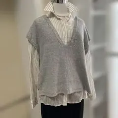 DÁMA collection ダーマコレクション　スパンコールニットベスト