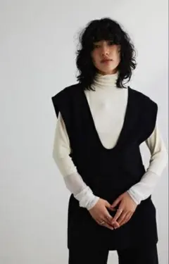 STYLEMIXER Uカットニットベストのサムネイル