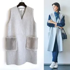 CYCLAS シルクコットン ジレ ベスト ブラック シクラス CYCLAS シクラス コットン シルク ニット ジレ ベスト