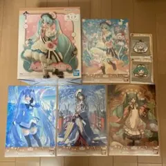 雪ミク　一番くじ　フィギュア・クリアポスター・ラバーチャーム