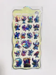 ラス4‼️スティッチ ギラギラ オーロラ 立体 シール