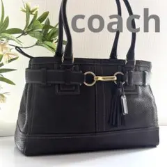 【coach】牛革 A4収容可 肩掛け トートバッグ ビジネスバッグ
