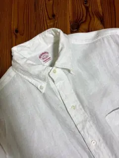 ブルックスブラザーズ JAPAN TRAD ポロカラーリネンシャツ