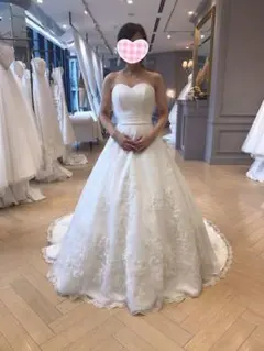 【再値下げ】タカミブライダル ウェディングドレス モアニ 7号　中サイズパニエ付