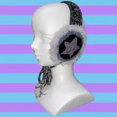 【୨୧ハンドメイド୨୧】 イヤーマフ 耳あて 星 リバーシブル