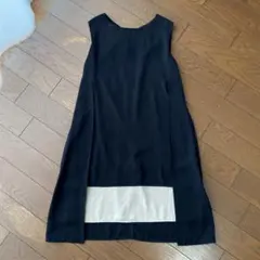 レイヤードデザイン バイカラー ミニワンピース チュニック フレア