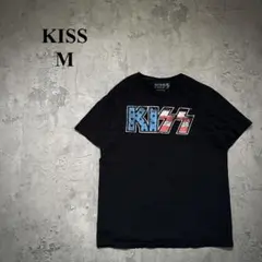 公式【KISS】キッス（M）バンドT＊センターロゴ＊星条旗＊＊グラフィック＊のサムネイル