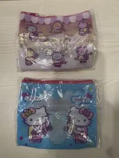 ハローキティ×マツケンサンバ クリアラメポーチ 集合 パープル セット ガチャ