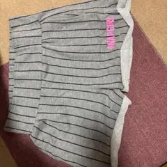 WAP GIRL ストライプ ハーフパンツ グレー