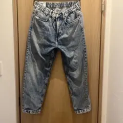 お値下げ中！H&Mリラックスタイプ テーパードデニムパンツ S ブルー