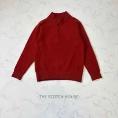 THE SCOTCH HOUSE/ニット/S/レッド/ウール混/ヘンリーネックのサムネイル