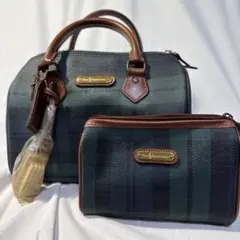 POLO RALPH LAUREN「ブラックウォッチ柄 ミニボストンバッグセット