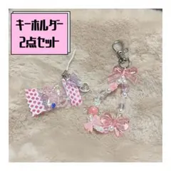 ビーズストラップ キャンディー アクセサリー リボン 韓国 ガーリー ピンク