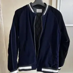 ÉDIFICE ネイビー ベロアジャケット