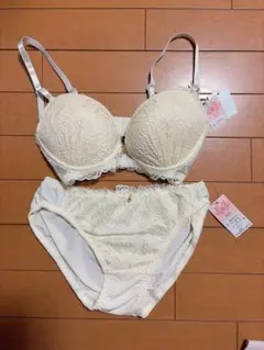 レース ブラジャー ショーツ セット アイボリー