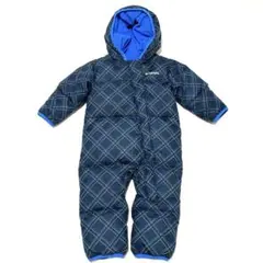 Columbia ダウン　カバーオール　ロンパース　スノーウェア　青　子供