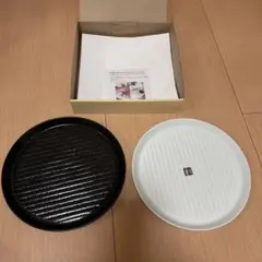 美濃焼 深山 miyama プレート 22cm 白黒 2枚セット 新品未使用のサムネイル