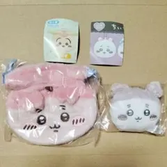 匿名配送　ちいかわ　ガチャ　おかお巾着　リボン　ミラー　古本屋　新品未開封