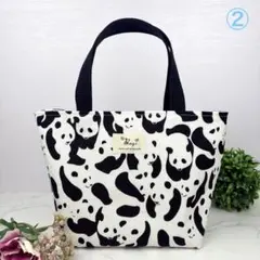 ミニトートバッグ　ハンドメイド　パンダ柄