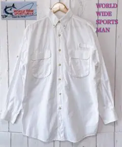 WORLD WIDE SPORTS MAN フィッシング　白シャツ