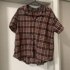チェック柄 半袖シャツ