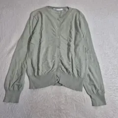 アーバンリサーチドアーズ ニットカーディガン 長袖 カーキ クルーネック 綿