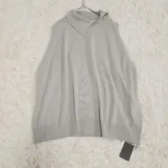 ​【新品タグ付】ヤマダヤ CLOVE アシンメトリーカラー ニットベスト M