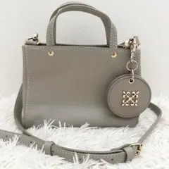 ラシット 2way ミニショルダーバッグ ハンドバッグ レザー グレージュ