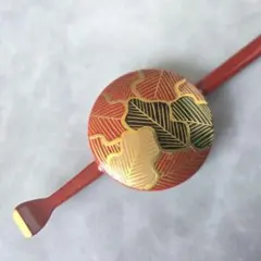 大漆×螺鈿【金紅】 茶則 堆朱 漆器 津軽塗 唐塗 生漆 菓子器 菓子皿