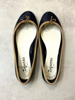 repetto サンドリオン バレエシューズ ネイビー 35 レザー フラット