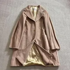 Max Mara マックスマーラ アンゴラ チェスターコート ベージュ 銀タグのサムネイル