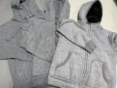 130サイズ　グレー　パーカー　3点セット