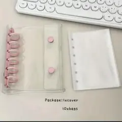 A7 透明バインダー リフィル10枚セット ピンク シール帳 推し活　シール帳