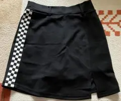 WEGO チェック柄サイドタイトスカート F