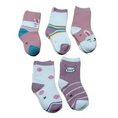 【新品未使用品】ベビー靴下 5足 ピンク　13cm 14cm 15cm　厚手