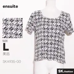 美品 ensuite トップス カットソー　半袖　総柄　文字プリント　シンプルのサムネイル