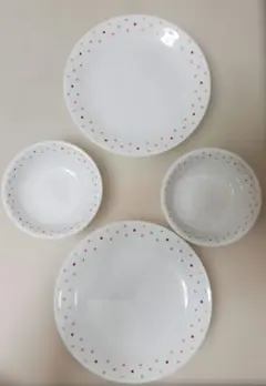 CORELLE 平皿　サラダボウル　2枚組セット　水玉　コレールのサムネイル