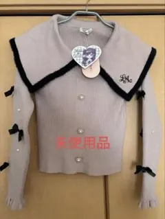 もえにゃ しまむら 襟付きニットプルオーバー　ピンク　サイズL